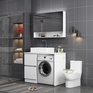 <span class=keywords><strong>Mueble</strong></span> <span class=keywords><strong>de</strong></span> <span class=keywords><strong>Baño</strong></span> Moderno <span class=keywords><strong>para</strong></span> Apartamentos Pequeños, Montado en la Pared, con <span class=keywords><strong>Lavadora</strong></span> Integrada <span class=keywords><strong>y</strong></span> <span class=keywords><strong>Lavabo</strong></span> Resistente al Agua - Product Image 4