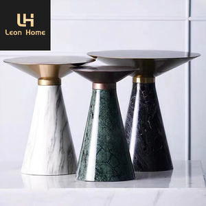 Mesa Auxiliar de Estilo Nórdico de Alta Calidad para el Hogar, Base de Mármol, Acero Inoxidable, Tapa Dorada, Mesa de <span class=keywords><strong>Centro</strong></span> para Café - Product Image 1