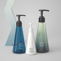 Botella de Plástico PET Cónica de 200 ml con Dosificador para Gel de Ducha, Champú, Acondicionador, Loción Corporal, Pasta de Dientes, Envase para Cosméticos