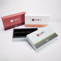Boîte en carton rigide personnalisée avec couvercle et base laminés, estampage à chaud, avec plateau de séparation pour l'emballage de thé, café, aliments, cadeaux, vente en gros