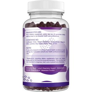 OEM Private Label Organic <strong>Vitamin</strong> C + Zinc + Elderberry + <strong>Bromelain</strong> Quercetin Gummies to Support Immunity Boost - Product Image 2