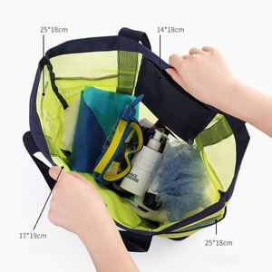 กระเป๋าตาข่ายแบบมีซิปพกพาสะดวก ลายโลโก้ตามสั่ง รุ่น ECO Big Mommy สำหรับใส่ของช้อปปิ้ง ไปทะเล ออกกำลังกาย ว่ายน้ำ หรือเดินทาง เหมาะสำหรับผู้หญิง - Product Image 2