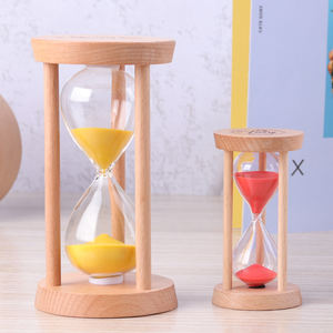 Reloj de Arena Cilíndrico de Madera y Vidrio, Diseño Minimalista Hecho a Mano, 1, 3, 5 Minutos, Portátil, Temporizador Preciso para Juegos Infantiles, Bodas, Hogar - Product Image 1
