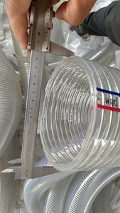 Cina fatta di ispessimento tipo flessibile trasparente in PVC filo di acciaio tubo filo di acciaio tubo dell'acqua per alimenti e FlourI D127MM OD143MM - Product Image 3