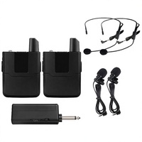 Microphone sans fil professionnel 2,4 GHz, micro-cravate, micro-casque, émetteur de poche, récepteur rechargeable, anti-bruit métallique