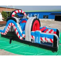 Parcours d'obstacles gonflable à prix avantageux, usage commercial, château gonflable durable avec toboggan pour la location événementielle