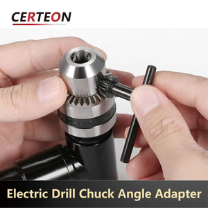 Outil <span class=keywords><strong>Perceuse</strong></span> Electrique RA10 08 1 à 10mm 3 Mors avec Cle pour Espaces Etroits avec Adaptateur <span class=keywords><strong>Mandrin</strong></span> <span class=keywords><strong>Angle</strong></span> Droit 90 - Product Image 4