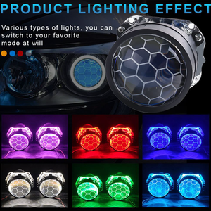 Lente de proyector HID de doble haz universal para retroadaptación de faros de coche | Se adapta a la mayoría de los vehículos con bombillas H1 - Product Image 6