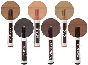 <span class=keywords><strong>Kit</strong></span> de réparation de meubles Marqueurs pour bois - Ensemble de 13 - Marqueurs et bâtonnets de cire avec <span class=keywords><strong>kit</strong></span> d'aiguisage, pour les taches, les rayures, les sols en bois - Product Image 5