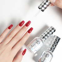 Vernis à ongles en gel personnalisé en vrac, épaississant, pour verre trempé, sans essuyage, finition mate russe, brillant intense, couche de finition et couche de base