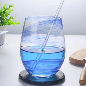 Copa de cristal Copas de vino Ventas de vidrio soplado a mano Excelente reutilizable Cóctel de pared simple Parte superior transparente <span class=keywords><strong>Tropical</strong></span> Western Sport BEI - Product Image 2