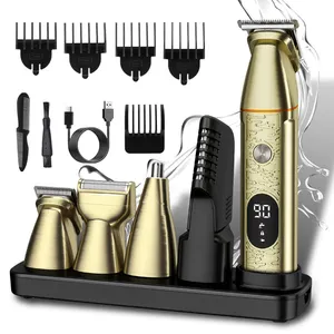 Factory Wholesale Simple Operation Profesional Mens Barber 5 in 1 Hair Clippers Trimmers Set for men home use