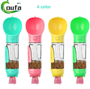 Cina fabbrica all'ingrosso facile da pulire Multi capacità di colore cane viaggio all'aperto 4 In 1 portatile cane Pet bottiglia d'acqua con cibo per cani - Product Image 1