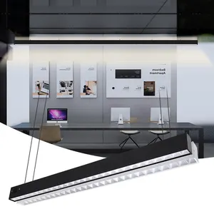 Commercial 4ft 8ft 60w 120w CCT Dimmable Louver Linear Lens Aluminum Linear Lighting