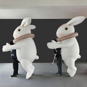 Kangourou gonflable blanc de 3 m de haut avec lumières, peut être porté sur le dos et utilisé pour les spectacles nocturnes - Product Image 6