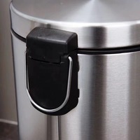 Fabricant vente en gros 12 litres en acier inoxydable pédale poubelle sanitaire hôtel ménage stockage poubelle couvercle cuisine salle de bain