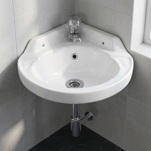 Lavabo Moderno de Cerámica con Aspecto de Granito, para Montar en la Pared o sobre Encimera, para Baño, Cocina, Hospital, Centro Comercial, Villa - Product Image 4