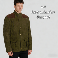 Veste matelassée d'extérieur pour homme, coupe-vent et résistante à l'eau, avec col montant et fermeture éclair, idéale pour l'automne