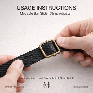 CRAFTMEMORE Triglide Slider Belt Keeper Movable Bar Slider <b>Strap</b> <b>Adjuster</b> Rectangle <b>Strap</b> Keeper Purse Making X Pcs Silver - Product Image 5