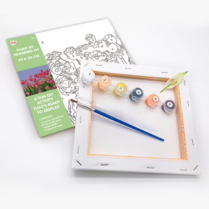 Decorazione per la casa dipinto <span class=keywords><strong>a</strong></span> <span class=keywords><strong>mano</strong></span> fai da te colorato fiore ad olio dipinto su tela per Kit numerico per bambini - Product Image 6