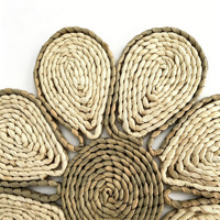 Set de table en feuilles de maïs tissées à la main, écologique et naturel, pour la décoration de la cuisine et de la salle à manger