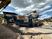Installation mobile complète de concassage à mâchoires et à cône pour la production de concassés de roche et de béton dans les mines et carrières