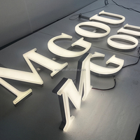 Enseigne lumineuse LED pour café-bar, décoration de magasin de détail, logo durable, enseigne lumineuse LED à lettres frontales, publicité commerciale