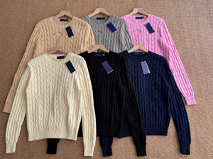 <span class=keywords><strong>Pull</strong></span> à manches longues RL pour homme, 100% coton, col roulé, tricoté RL avec logo brodé en points torsadés, pulls Lauren - Product Image 2