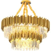 Lampadario a sospensione lampada a sospensione lampada a sospensione moderna a Led per Hotel lampadari per plafoniere luci di cristallo di lusso in oro