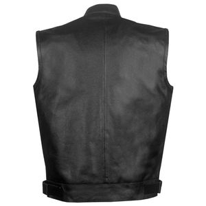 Chaleco de Cuero para Hombre, Casual, Transpirable, de Invierno, Piel de Vaca Genuina, Personalizado, con Múltiples Bolsillos y Manga Larga, Venta al Por Mayor - Product Image 2