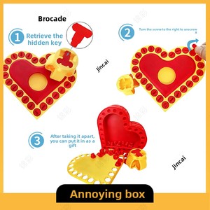 Annoying Surprise Plastic Prank <b>Box</b> Heart-Shaped Decorative <b>Puzzle</b> <b>Box</b> with Customized Color Fun for Birthdays & Pranks for Kids - Product Image 5