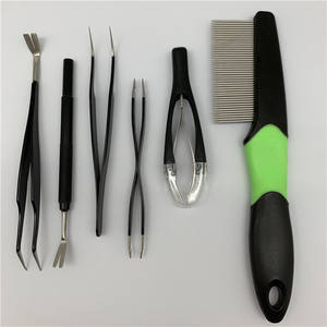NEW variopinta di plastica in acciaio inox Pet dog <span class=keywords><strong>cat</strong></span> tick remover pet pulce di rimozione tick pettine cane pidocchi pettine - Product Image 4