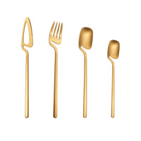 Ensemble de couverts suspendus TOPONE en acier inoxydable 304, design créatif, finition miroir, pour la maison, café, desserts, vaisselle, compatible lave-vaisselle, pour fêtes