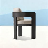 Ensemble de table et chaises d'extérieur moderne pour villa, mobilier de jardin en aluminium, table et chaises de terrasse pour hôtel, mobilier de patio, ensemble de salle à manger
