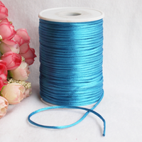 Cordon en satin polyester coloré de haute qualité et au meilleur prix, cordon en soie pour macramé, perlage, bijoux, emballage et cordage