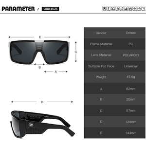DUBERY גבוהה באיכות משקפי שמש בטיחות נהיגה משקפי מגניב Mens מנוע כונן גווני שמש משקפיים מראה חתיכה אחת גוונים - Product Image 5