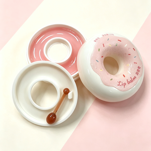 <span class=keywords><strong>Baume</strong></span> à <span class=keywords><strong>lèvres</strong></span> hydratant en gros 12G en forme de donut, parfum lait, à base minérale, en stock – Gommage embellissant saveur fraise et sucre de fruits - Product Image 3