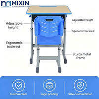 Ensemble bureau et chaise pour enfants modernes, ergonomique, hauteur réglable, confortable pour l'école, la maison, le bureau, la chambre, l'appartement