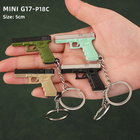 Porte-clés personnalisés en métal Kirsite, modèle d'arme 3D (Pistolet G17, P90, MG3, Mini P18C, Lance), souvenir vintage avec logo personnalisable