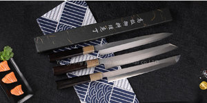 11 بوصة قرن الجاموس خشب الأبنوس مقبض الخشب النمط الياباني Yanagiba Sakimaru Kirisuke المطبخ سكاكين الشيف ساشيمي سمك فيليه سكين - Product Image 5