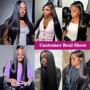 Tóc Giả Glueless Sẵn Sàng Để Mặc 100% Nguyên Ấn Độ Tóc Ren Phía Trước Tóc Giả Cho Phụ Nữ Da Đen Mỏng HD Ren Phía Trước Glueless Đầy Đủ HD Ren Tóc Giả - Product Image 5