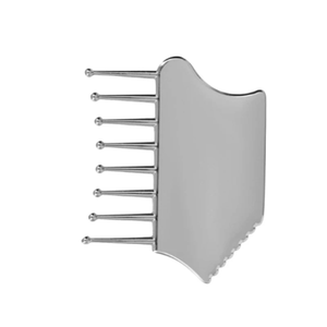 Planche de massage Gua Sha tendance en métal, peigne de massage en alliage de zinc pour le cuir chevelu et outil de beauté Gua Sha pour le visage - Product Image 2