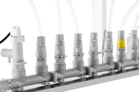 Pompe à diaphragme IoT à action rapide, résistante à la corrosion, sans entretien, fiable, doseur automatique certifié CE pour le dosage de lessive