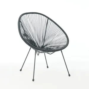 Modern Luxury Braided Rope Restaurant Garden Furniture Sets Outdoor Rattan Dining Chair