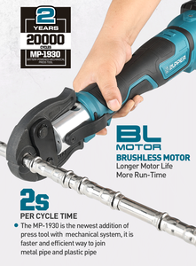 Outils de <span class=keywords><strong>plomberie</strong></span> Presse MP-1930 Pex Pro Press Outil de sertissage pour raccords en <span class=keywords><strong>cuivre</strong></span> Outil de sertissage professionnel pour tuyaux à batterie - Product Image 2