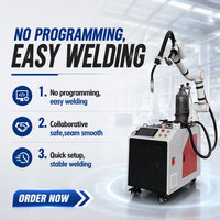 Máquina de Soldadura Robótica por Arco, Soldador Cobot, Programación Gratuita, Alcance de 922 mm, 1400 mm, 1800 mm, Control por Pantalla Táctil, Base Móvil Portátil