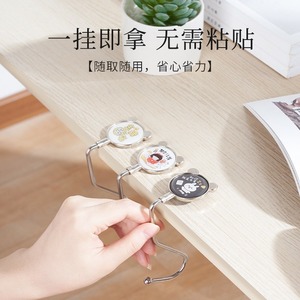 Crochets de bureau et d'étude, crochets antiadhésifs, non perforants, antidérapants et sans rayures en acier inoxydable pour sacs et cartables - Product Image 4