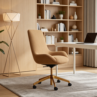 Chaise de bureau ergonomique portable faite à la main avec base à roulettes lisses de qualité supérieure, idéale pour le salon, le bureau, l'hôtel et la maison