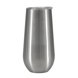 Tasse à vin rouge et champagne en acier inoxydable de 6 oz, en forme de coquille d'œuf, à ventre large et à isolation sous vide - Product Image 4