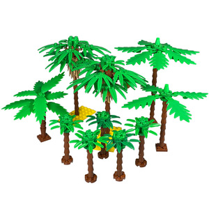 Bloques de Construcción de Partículas Pequeñas, Planta de Palma, Palmera de Coco, Árbol de Navidad, <span class=keywords><strong>Isla</strong></span> Tropical, Playa - Product Image 1
